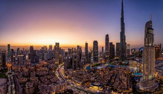 Dubai Skyline at Sunset
